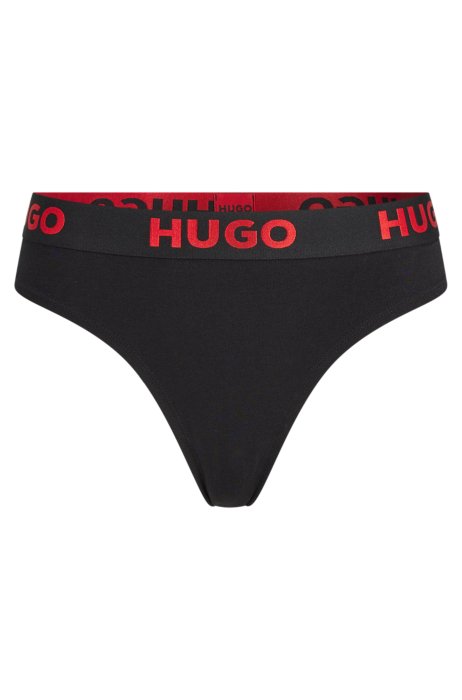 HUGO - with logo band Stretch-cotton bralette