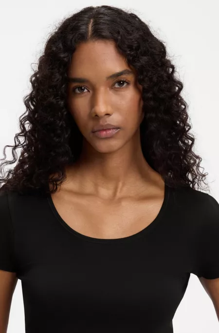 Contrast-logo underwear top in stretch cotton