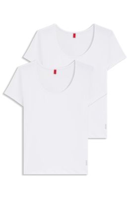 Two-pack of underwear T-shirts in cotton, White