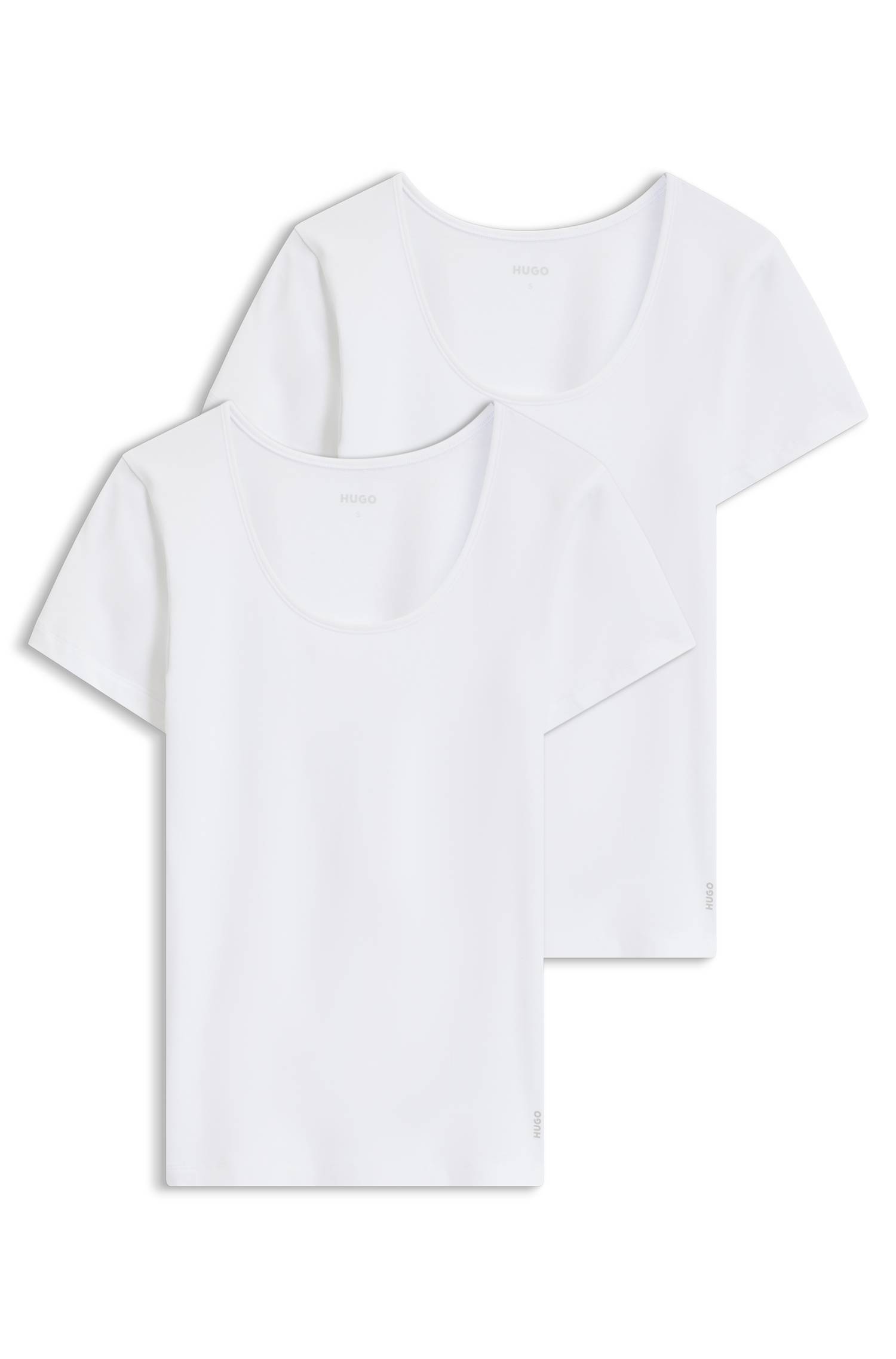 Hugo Contrast-logo underwear top in stretch cotton underställ dam – bild 4