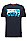 徽标艺术图案装饰棉质平纹针织 T 恤,  404_Dark Blue