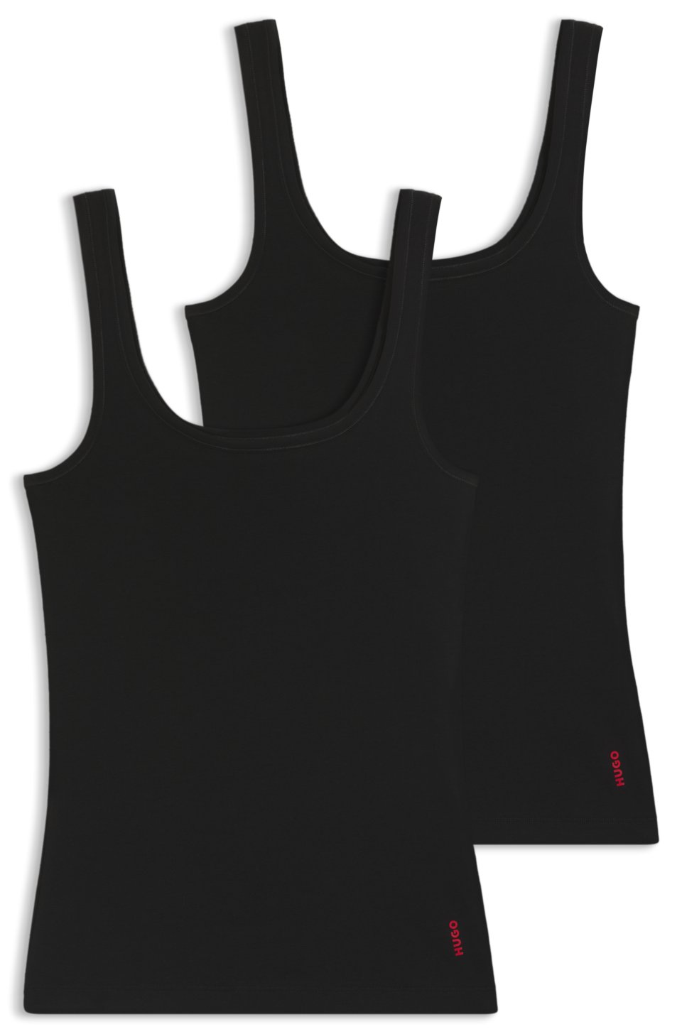 Two-pack of vests in stretch-cotton jersey