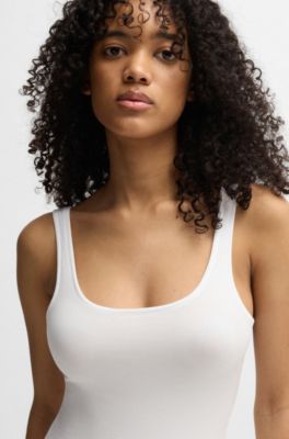 Set van twee onderhemden van katoenen jersey met stretch, Wit