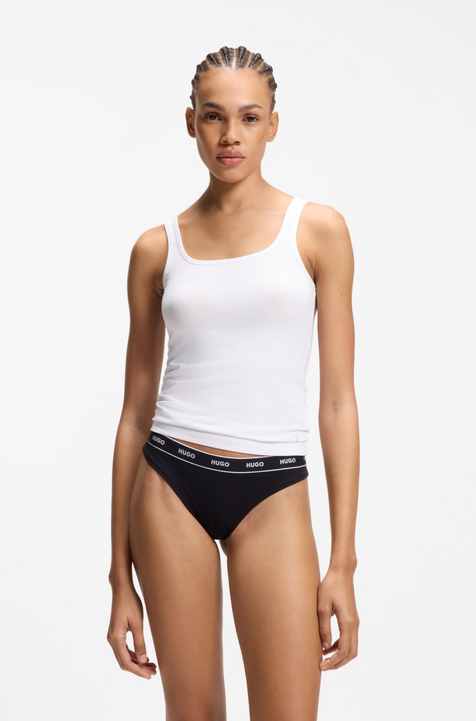 Two-pack of vests in stretch-cotton jersey