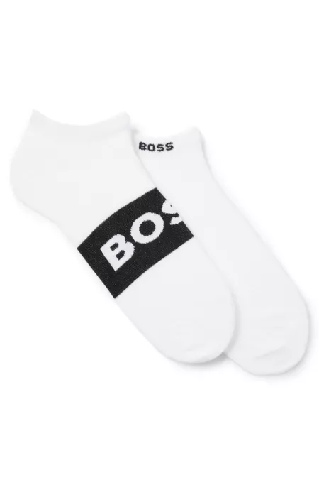 Two-pack of ankle-length socks in stretch fabric