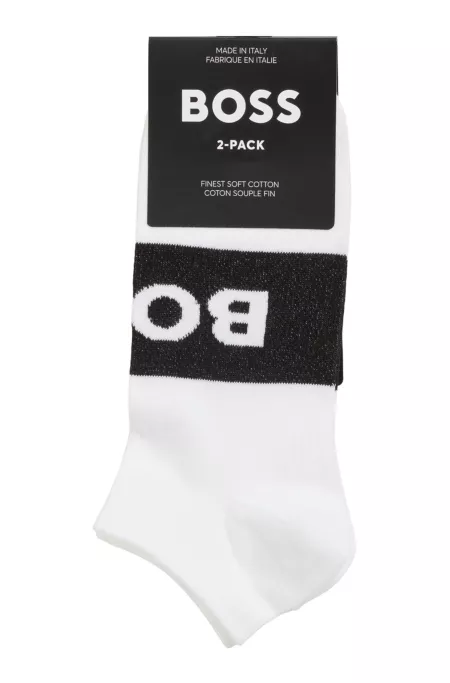 Two-pack of ankle-length socks in stretch fabric