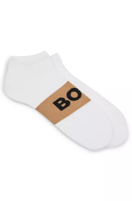 Two-pack of ankle-length socks in stretch fabric