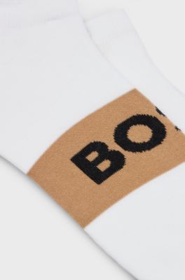 Two-pack of ankle-length socks in stretch fabric, White