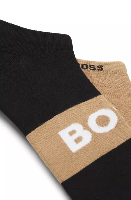 Two-pack of ankle-length socks in stretch fabric