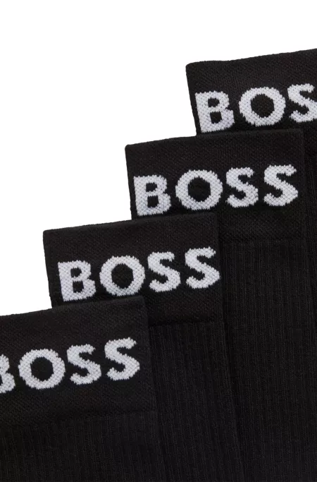 Two-pack of quarter-length socks in stretch fabric
