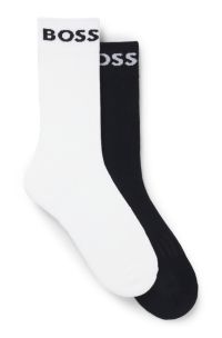 Two-pack of quarter-length socks in stretch fabric, Dark Blue