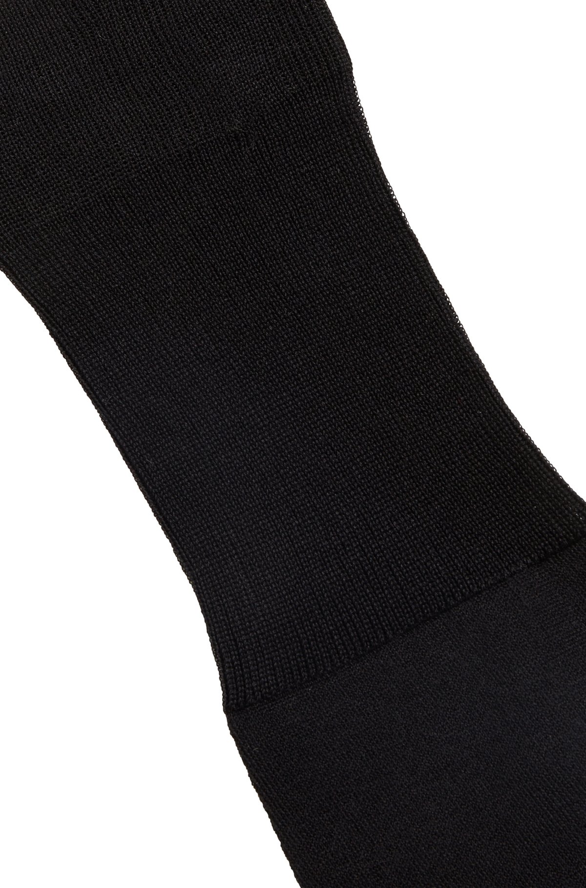 Calcetines por la rodilla en algodón egipcio mercerizado con elástico, Negro