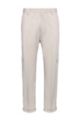 Tapered-fit cargo trousers in high-performance stretch cotton, Light Beige