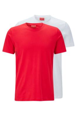 Hugo Boss Two-pack Of Cotton Underwear T-shirts With Vertical Logo