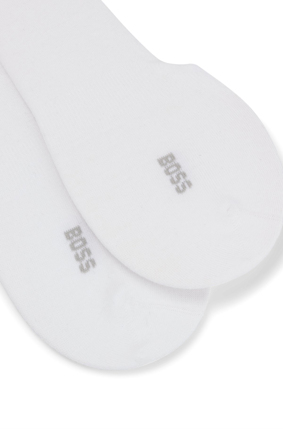 Two-pack of invisible socks in a cotton blend, White