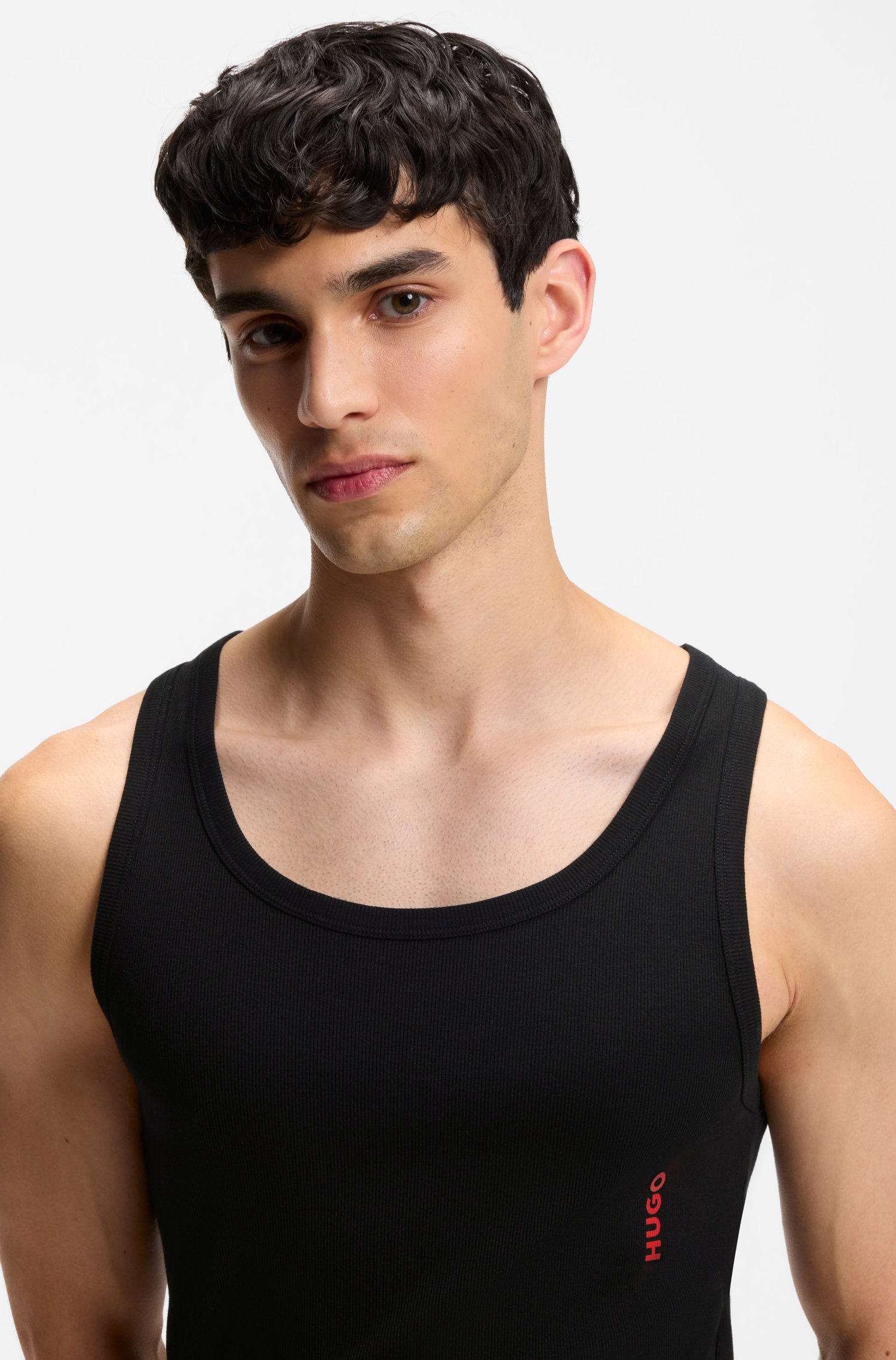 Hugo Pack 2 Logo Undershirts underställ herr – bild 4