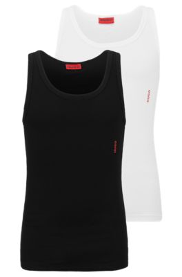 HUGO - Cotton tank top with red logo