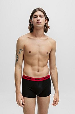 HUGO - String briefs in stretch modal with logo waistband