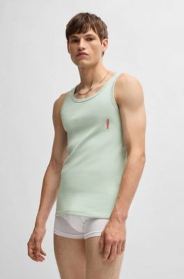 HUGO - アンダーウエアタンクトップ2枚セット ロゴ ストレッチコットン 