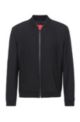 Extra-slim-fit bomber jacket in performance-stretch fabric, Black
