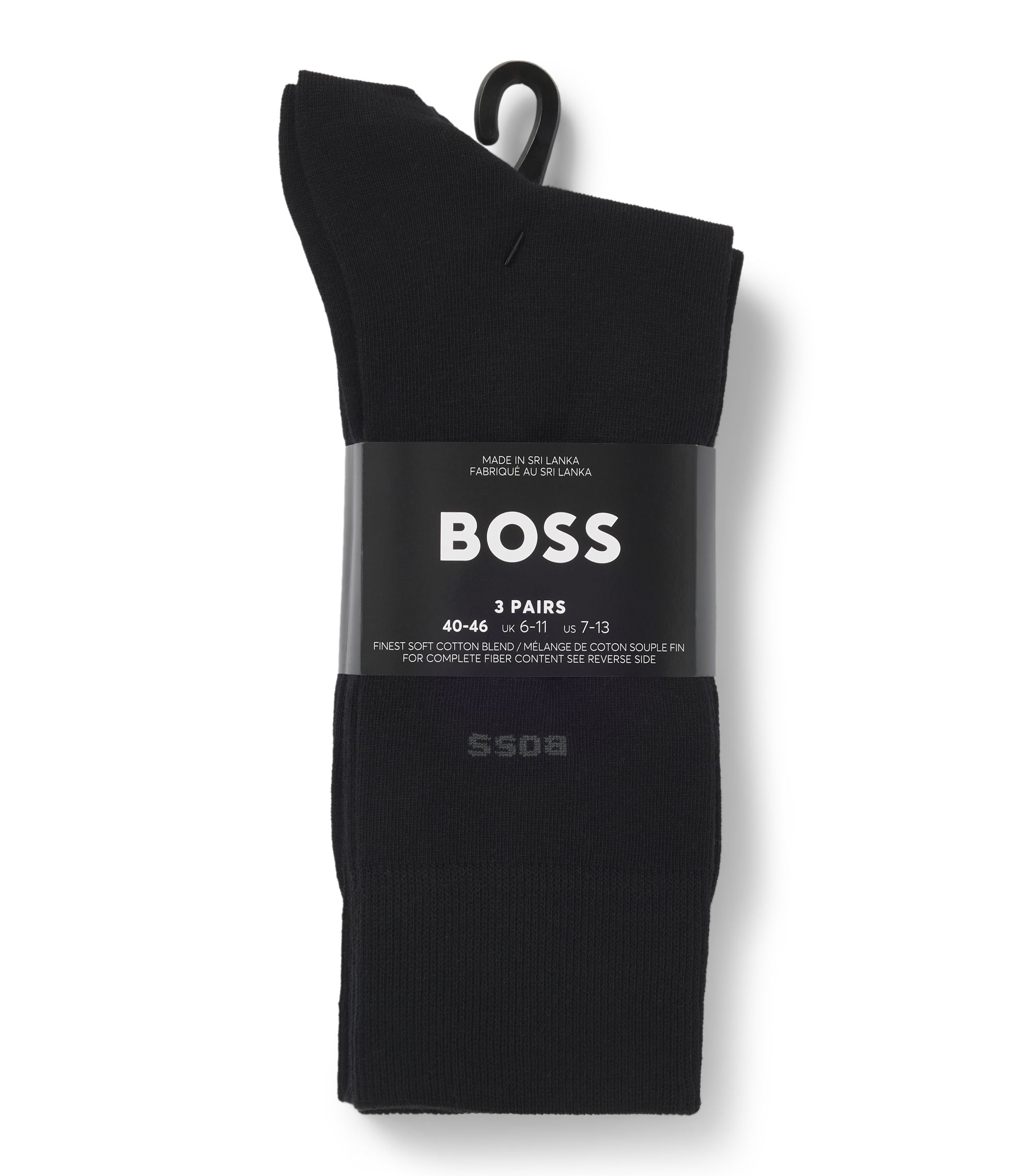 BOSS - ソックス3足セット レギュラーレングス ストレッチファブリック 