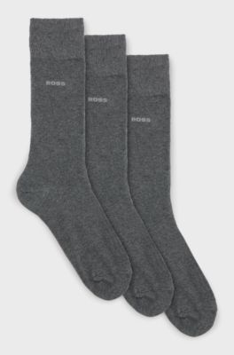 Three-pack regular-length socks, Grey