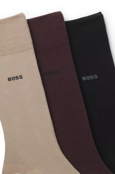 Three-pack of regular-length socks in stretch fabric