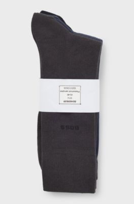 Three-pack of regular-length socks in stretch fabric, Patterned