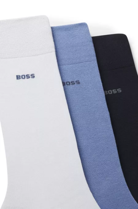 Three-pack of regular-length socks in stretch fabric