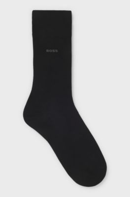 Regular-length socks in stretch cotton, Black