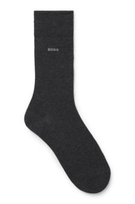 Mittelhohe Socken aus Stretch-Baumwolle, Dunkelgrau