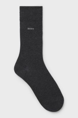Regular-length socks in stretch cotton, Dark Grey