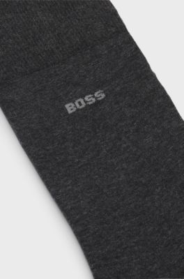 Regular-length socks in stretch cotton, Dark Grey