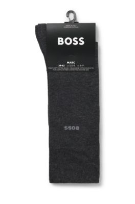Regular-length socks in stretch cotton, Dark Grey