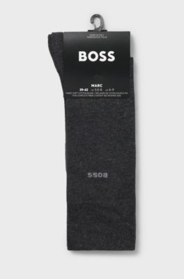 Regular-length socks in stretch cotton, Dark Grey