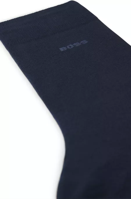 Regular-length logo socks in combed stretch cotton