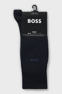 Regular-length socks in stretch cotton, Dark Blue