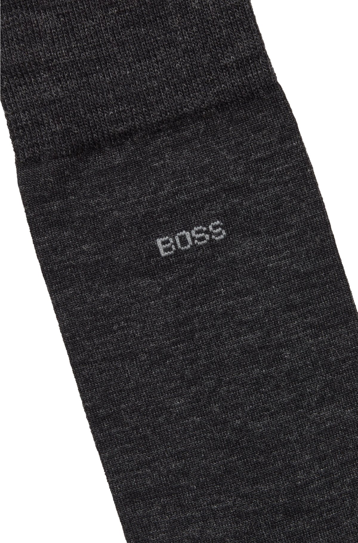 Regular-length logo socks in a wool blend, Dark Grey