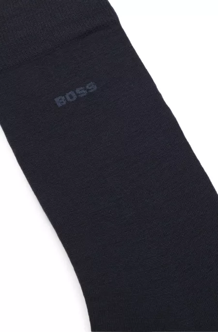 Regular-length logo socks in a wool blend