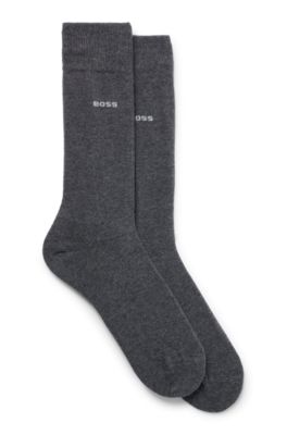 BOSS - Two-pack of regular-length socks in stretch fabric