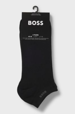 Kn&ouml;chellange Socken aus Stretch-Gewebe im Zweierpack, Schwarz