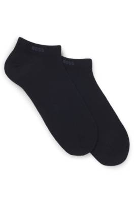 Hugo Boss Two-pack Of Ankle-length Socks In Stretch Fabric In Blue