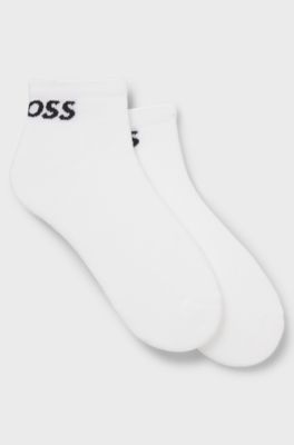 Kn&ouml;chellange Socken aus Stretch-Gewebe im Zweierpack, Wei&szlig;