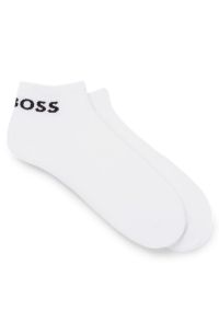 Lot de deux paires de chaussettes basses en tissu stretch, Blanc