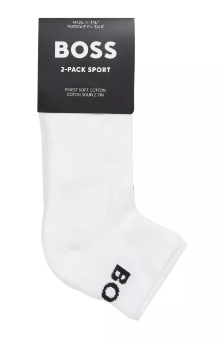 Two-pack of ankle-length socks in stretch fabric