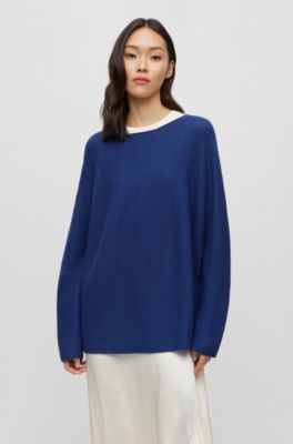 günstig Pullover BOSS kaufen Strickpullover in Dunkelblau blue/blau ...