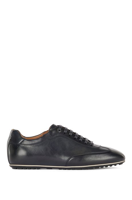 Nappa-leather Oxford shoes with rubber sole, Dark Blue
