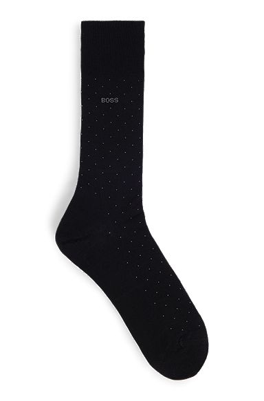 Mittelhohe Socken aus merzerisiertem Baumwoll-Mix, Schwarz
