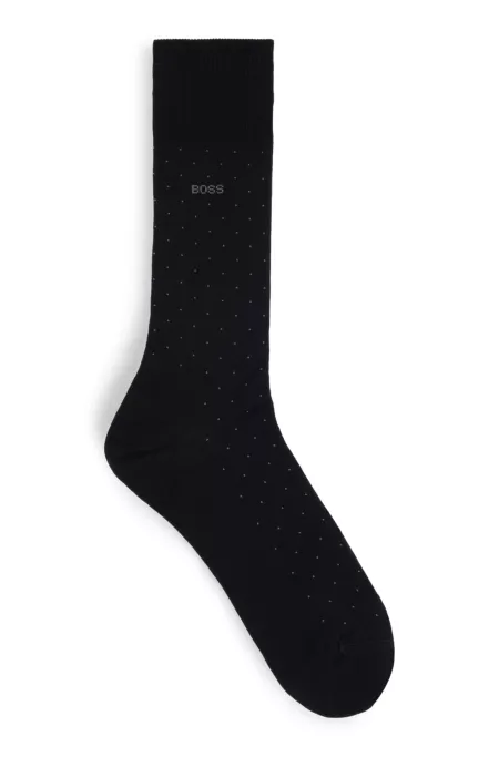 Regular-length socks in a mercerised-cotton blend