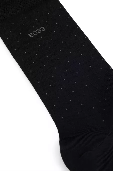 Regular-length socks in a mercerised-cotton blend